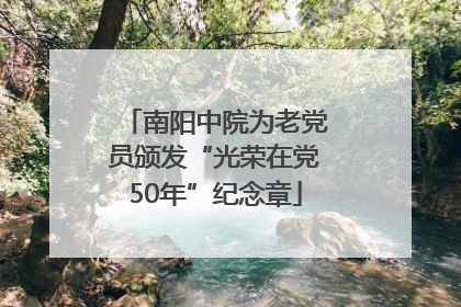 南阳中院为老党员颁发“光荣在党50年”纪念章