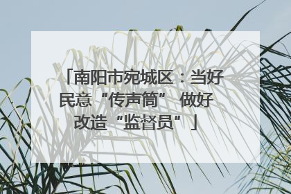 南阳市宛城区：当好民意“传声筒” 做好改造“监督员”