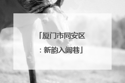 厦门市同安区：新韵入闾巷
