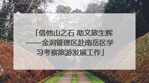 借他山之石 助文旅生辉——金洞管理区赴南岳区学习考察旅游发展工作