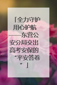 全力守护 用心护航——东营公安分局交出高考安保的“平安答卷”