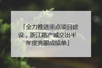 全力推进重点项目建设，浙江路产城交出半年度亮眼成绩单