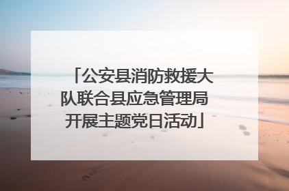 公安县消防救援大队联合县应急管理局开展主题党日活动
