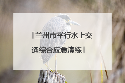 兰州市举行水上交通综合应急演练
