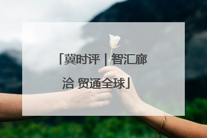 冀时评｜智汇廊洽 贸通全球