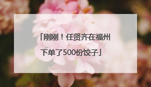 刚刚！任贤齐在福州下单了500份饺子