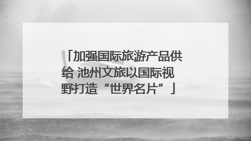 加强国际旅游产品供给 池州文旅以国际视野打造“世界名片”