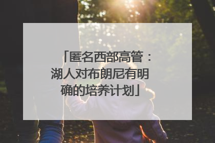 匿名西部高管：湖人对布朗尼有明确的培养计划