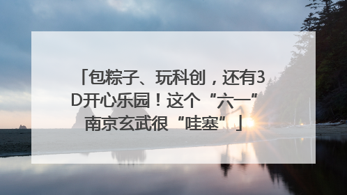 包粽子、玩科创，还有3D开心乐园！这个“六一”南京玄武很“哇塞”