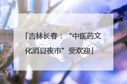 吉林长春：“中医药文化消夏夜市”受欢迎