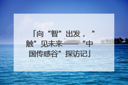 向“智”出发，“触”见未来——“中国传感谷”探访记