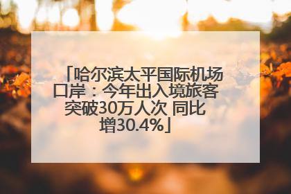 哈尔滨太平国际机场口岸：今年出入境旅客突破30万人次 同比增30.4%