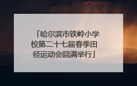 哈尔滨市铁岭小学校第二十七届春季田径运动会圆满举行