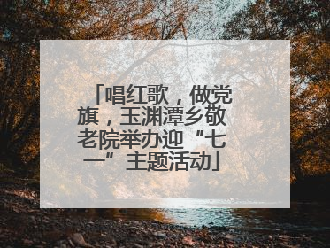 唱红歌，做党旗，玉渊潭乡敬老院举办迎“七一”主题活动