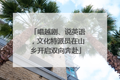 唱越剧、说英语，文化特派员在山乡开启双向奔赴