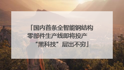 国内首条全智能钢结构零部件生产线即将投产 “黑科技”层出不穷