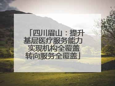 四川眉山：提升基层医疗服务能力 实现机构全覆盖转向服务全覆盖