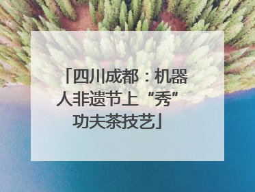 四川成都：机器人非遗节上“秀”功夫茶技艺