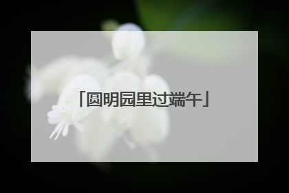 圆明园里过端午