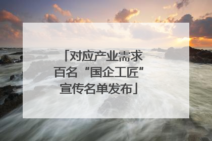 对应产业需求 百名“国企工匠”宣传名单发布
