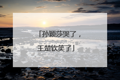孙颖莎哭了，王楚钦笑了