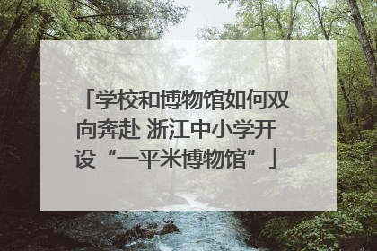 学校和博物馆如何双向奔赴 浙江中小学开设“一平米博物馆”