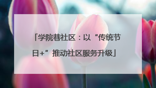 学院巷社区：以“传统节日+”推动社区服务升级