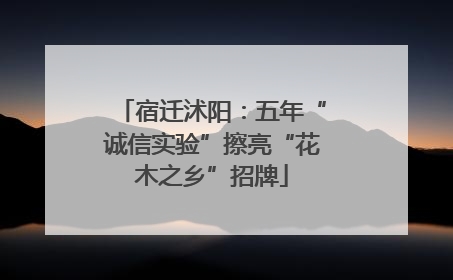 宿迁沭阳：五年“诚信实验”擦亮“花木之乡”招牌