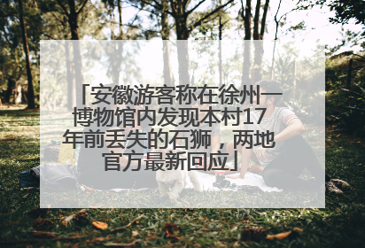 安徽游客称在徐州一博物馆内发现本村17年前丢失的石狮，两地官方最新回应