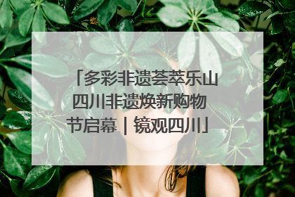 多彩非遗荟萃乐山 四川非遗焕新购物节启幕｜镜观四川