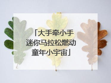 大手牵小手 迷你马拉松燃动童年小宇宙