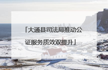 大通县司法局推动公证服务质效双提升