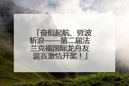 奋楫起航、劈波斩浪——第二届法兰克福国际龙舟友谊赛激情开桨！