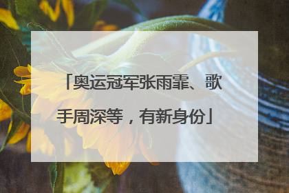 奥运冠军张雨霏、歌手周深等，有新身份