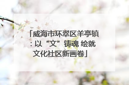 威海市环翠区羊亭镇：以“文”铸魂 绘就文化社区新画卷