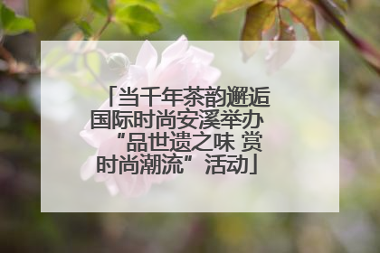 当千年茶韵邂逅国际时尚安溪举办“品世遗之味 赏时尚潮流”活动