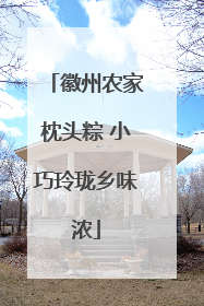 徽州农家枕头粽 小巧玲珑乡味浓
