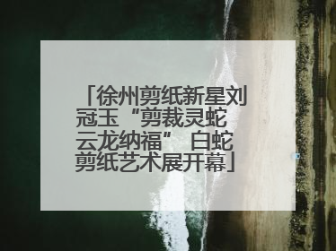 徐州剪纸新星刘冠玉“剪裁灵蛇 云龙纳福” 白蛇剪纸艺术展开幕