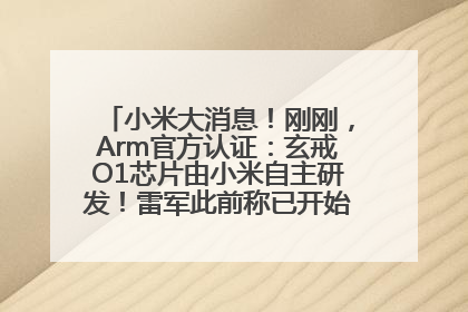 小米大消息！刚刚，Arm官方认证：玄戒O1芯片由小米自主研发！雷军此前称已开始大规模量产