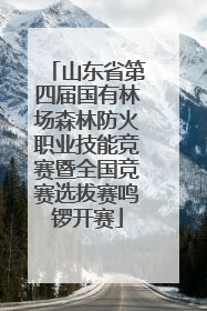 山东省第四届国有林场森林防火职业技能竞赛暨全国竞赛选拔赛鸣锣开赛