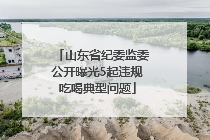 山东省纪委监委公开曝光5起违规吃喝典型问题
