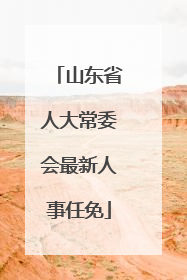 山东省人大常委会最新人事任免