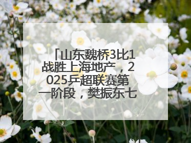 山东魏桥3比1战胜上海地产，2025乒超联赛第一阶段，樊振东七战七胜收官