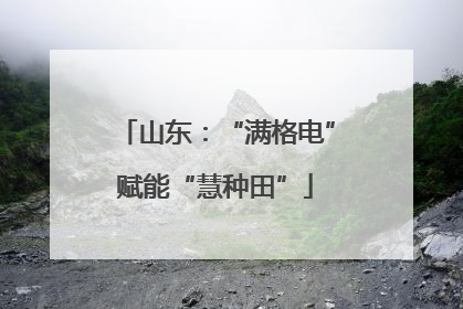 山东：“满格电”赋能“慧种田”
