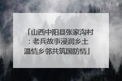 山西中阳县张家沟村：老兵故事浸润乡土 温情乡邻共筑国防情