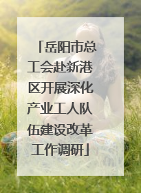岳阳市总工会赴新港区开展深化产业工人队伍建设改革工作调研