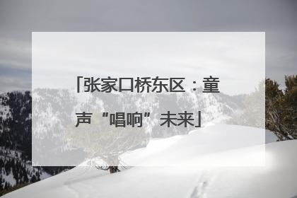 张家口桥东区：童声“唱响”未来