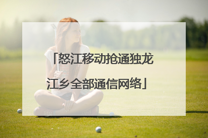 怒江移动抢通独龙江乡全部通信网络