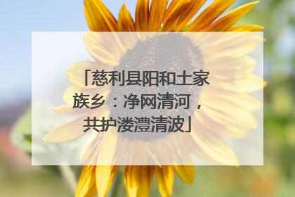 慈利县阳和土家族乡：净网清河，共护溇澧清波