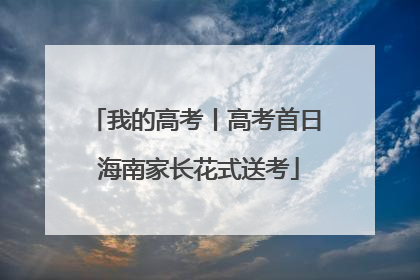 我的高考丨高考首日 海南家长花式送考